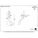 From The Anvil - 16mm Peardrop Espag - RH - Black - 33975 - Choice Handles