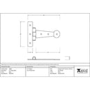 From The Anvil - 4" Penny End T Hinge (pair) - Black - 33986 - Choice Handles