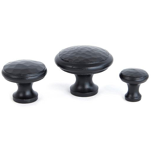 From The Anvil - Hammered Cabinet Knob - Medium - Black - 33992 - Choice Handles