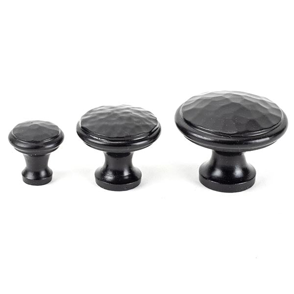 From The Anvil - Hammered Cabinet Knob - Medium - Black - 33992 - Choice Handles