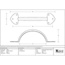 From The Anvil - 8" Gothic D Handle - Black - 33996 - Choice Handles