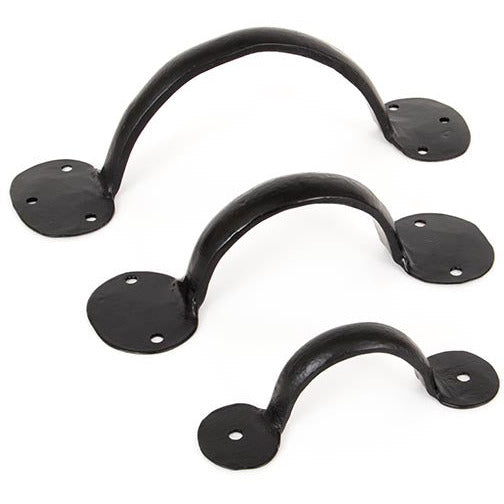 From The Anvil - 4" Bean D Handle - Black - 33997 - Choice Handles