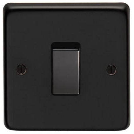 From The Anvil - Single 10 Amp Switch - Matt Black - 34200/2 - Choice Handles