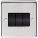 From The Anvil - Triple 10 Amp Switch - Satin Stainless Steel - 34202/1 - Choice Handles