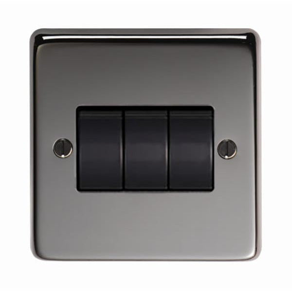 From The Anvil - Triple 10 Amp Switch - Black Nickel - 34202 - Choice Handles