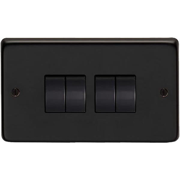 From The Anvil - Quad 10 Amp Switch - Matt Black - 34203/2 - Choice Handles