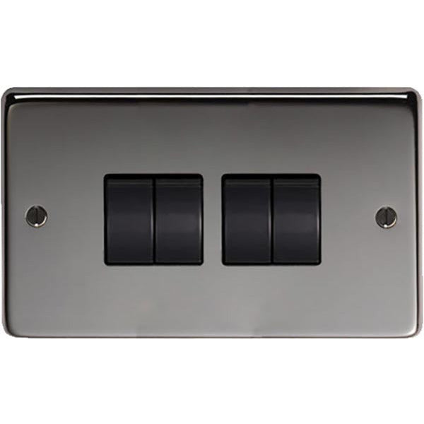 From The Anvil - Quad 10 Amp Switch - Black Nickel - 34203 - Choice Handles