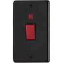 From The Anvil - Double Plate Cooker Switch - Matt Black - 34211/2 - Choice Handles