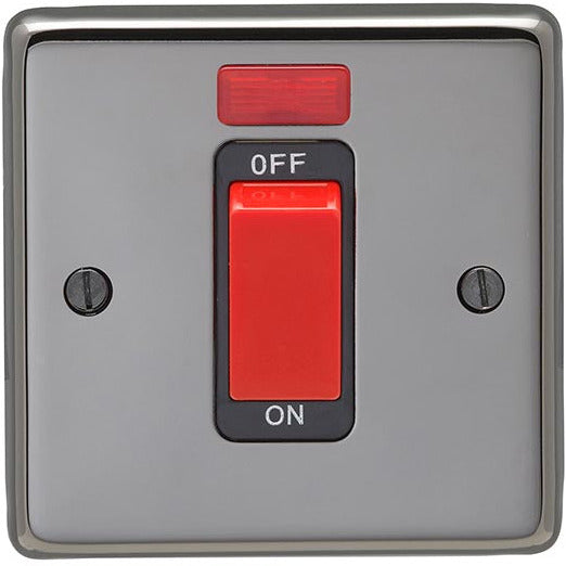 From The Anvil - Single Plate Cooker Switch - Black Nickel - 34212