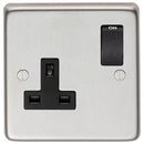 From The Anvil - Single 13 Amp Switched Socket - Satin Stainless Steel - 34223/1 - Choice Handles