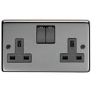 From The Anvil - Double 13 Amp Switched Socket - Black Nickel - 34224 - Choice Handles