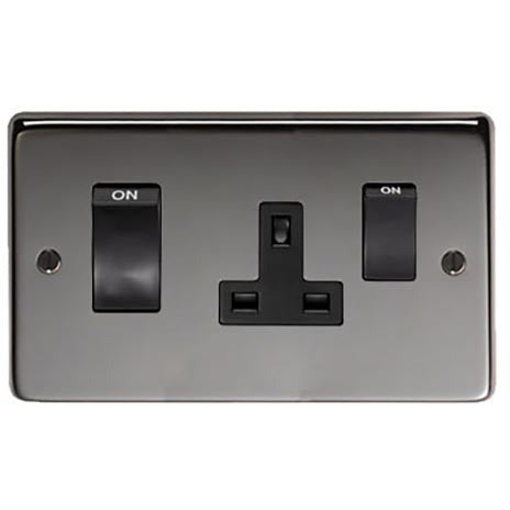 From The Anvil - 45 Amp Switch & Socket - Black Nickel - 34226 - Choice Handles
