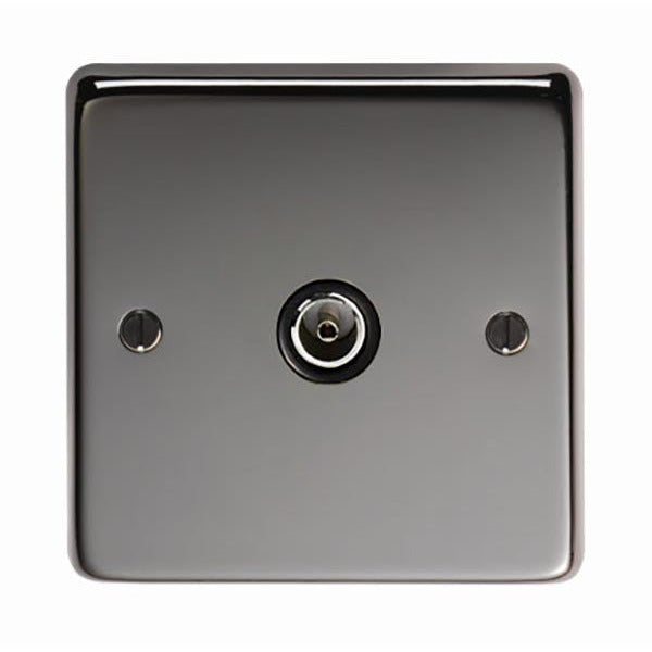 From The Anvil - Single TV Socket - Black Nickel - 34229 - Choice Handles