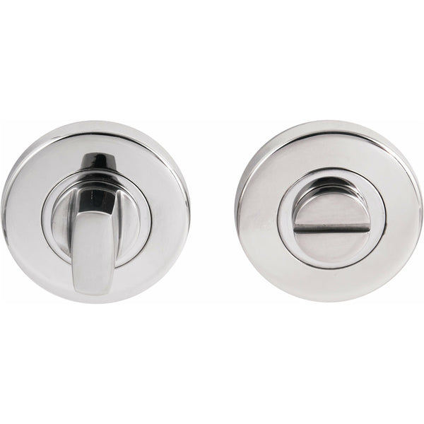 Eclipse - Precision Bathroom 52x8mm Stainless Steel Thumbturn & Release - Polished Stainless Steel - 34523 - Choice Handles