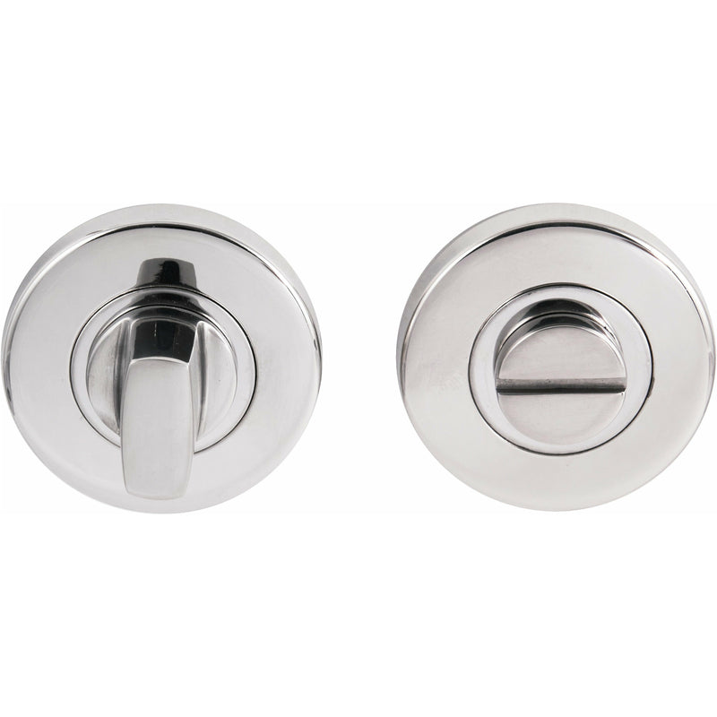 Eclipse - Precision Bathroom 52x8mm Stainless Steel Thumbturn & Release - Polished Stainless Steel - 34523 - Choice Handles