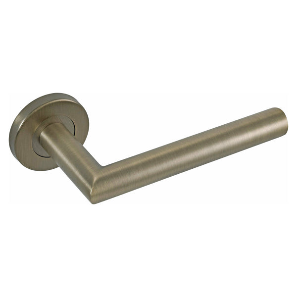 Eclipse - Precision 19mm Stainless Steel Mitred Lever Door Handles on Rose - Matt Antique Bronze - 34906 - Choice Handles