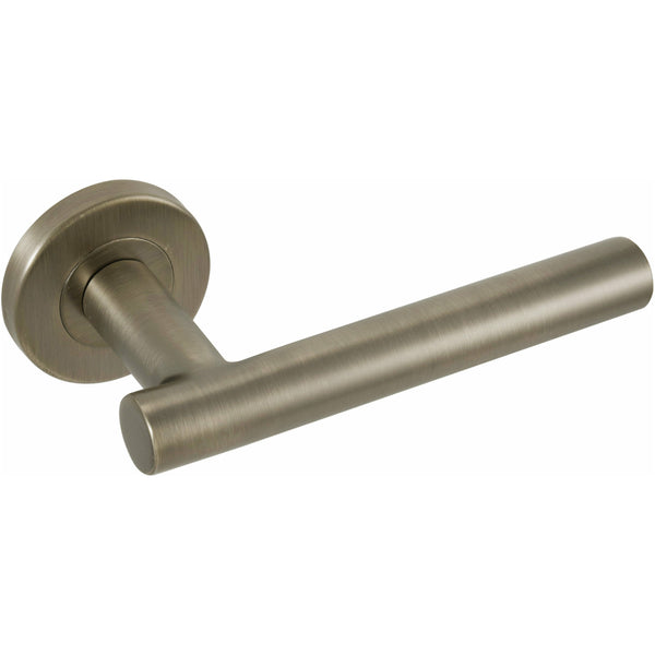 Eclipse - Precision 19mm Stainless Steel T Bar Lever Door Handles on Rose - Matt Antique Bronze - 34907 - Choice Handles