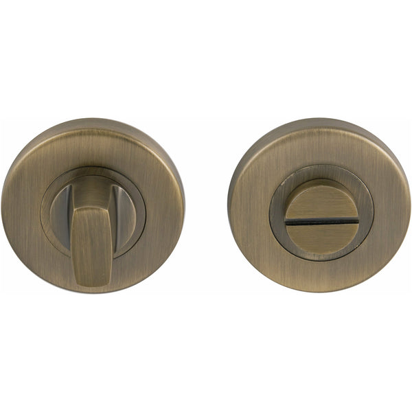 Eclipse - Precision Bathroom 52x8mm Stainless Steel Thumbturn & Release - Matt Antique Bronze - 34925 - Choice Handles