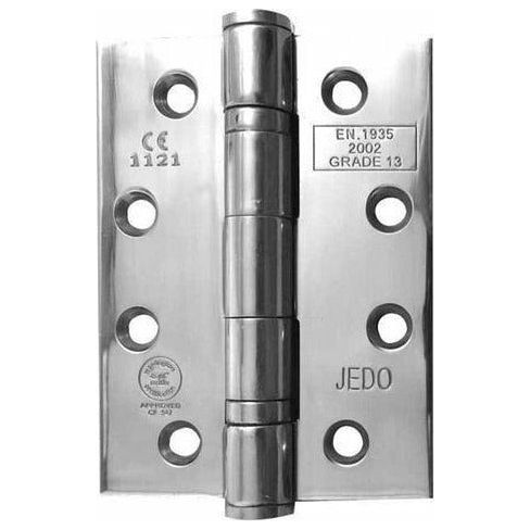 Frelan -  Ball Bearing Hinges 102 X 76 X 3mm Grade 13 Fire Rated Stainless Steel  - Polished Stainless Steel - J9500PSS (Pair) - Choice Handles