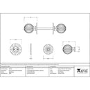 From The Anvil - Flower Mortice/Rim Knob Set - Aged Brass - 39010 - Choice Handles