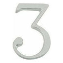 Jedo 60mm Satin Chrome Pinfix Numeral 3" - JSC-3 - Choice Handles