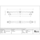 From The Anvil - Regency Pull Handle - Medium - Pewter Patina - 45152 - Choice Handles