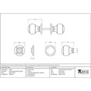 From The Anvil - Regency Mortice/Rim Knob Set - Pewter Patina - 45156 - Choice Handles