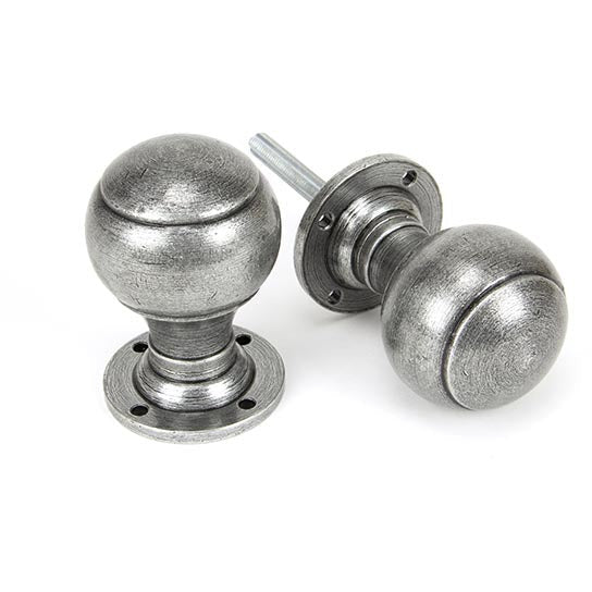 From The Anvil - Regency Mortice/Rim Knob Set - Pewter Patina - 45156 - Choice Handles