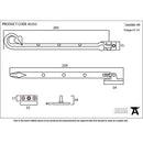 From The Anvil - 8" Shropshire Window Stay - Pewter Patina - 45253 - Choice Handles