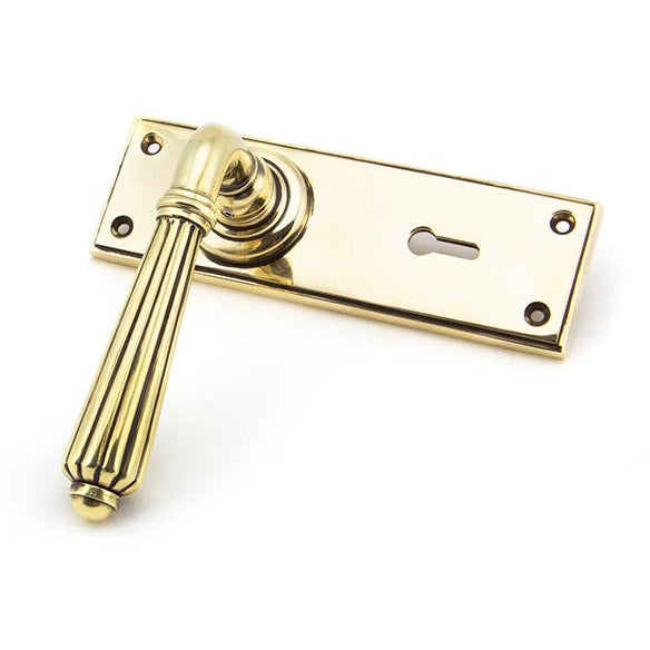 From The Anvil - Hinton Lever Lock Set - Aged Brass - 45310 - Choice Handles