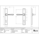 From The Anvil - Hinton Slimline Lever Espag. Lock Set - Aged Brass - 45314 - Choice Handles