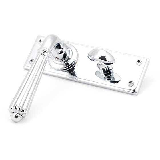 From The Anvil - Hinton Lever Bathroom Set - Polished Chrome - 45318 - Choice Handles