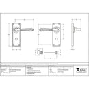From The Anvil - Hinton Lever Bathroom Set - Polished Chrome - 45318 - Choice Handles