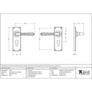 From The Anvil - Hinton Lever Euro Lock Set - Polished Chrome - 45319 - Choice Handles