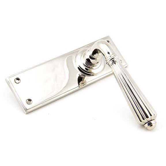 From The Anvil - Hinton Lever Latch Set - Polished Nickel - 45323 - Choice Handles