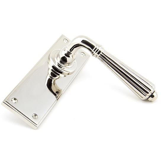 From The Anvil - Hinton Lever Latch Set - Polished Nickel - 45323 - Choice Handles