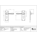 From The Anvil - Hinton Lever Euro Lock Set - Polished Nickel - 45325 - Choice Handles