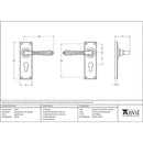 From The Anvil - Hinton Lever Euro Lock Set - Aged Bronze - 45331 - Choice Handles