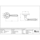 From The Anvil - Hinton Lever on Rose Set - Polished Bronze - 45333 - Choice Handles