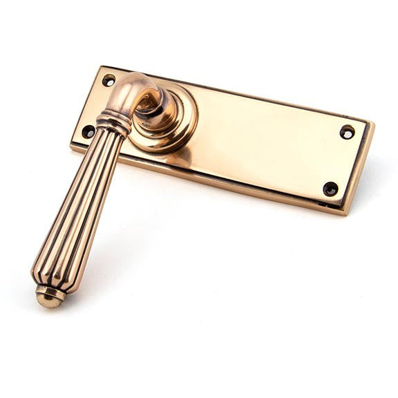 From The Anvil - Hinton Lever Latch Set - Polished Bronze - 45335 - Choice Handles