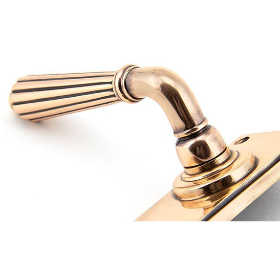 From The Anvil - Hinton Lever Latch Set - Polished Bronze - 45335 - Choice Handles