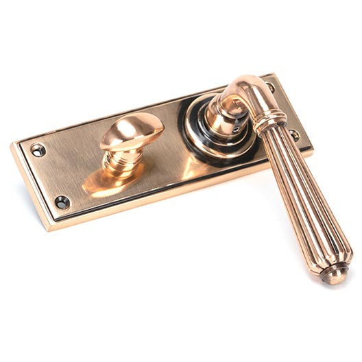 From The Anvil - Hinton Lever Bathroom Set - Polished Bronze - 45336 - Choice Handles