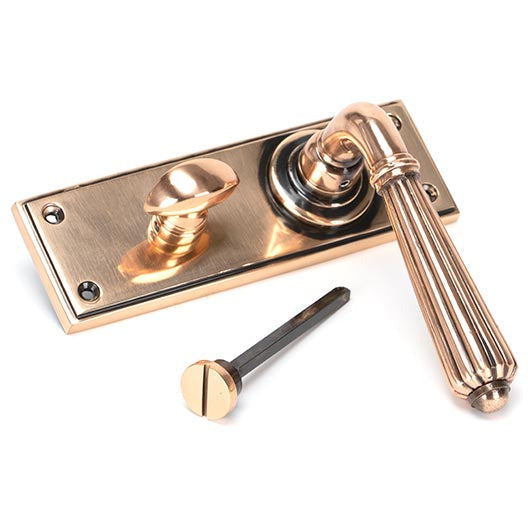 From The Anvil - Hinton Lever Bathroom Set - Polished Bronze - 45336 - Choice Handles