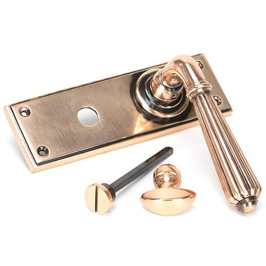 From The Anvil - Hinton Lever Bathroom Set - Polished Bronze - 45336 - Choice Handles