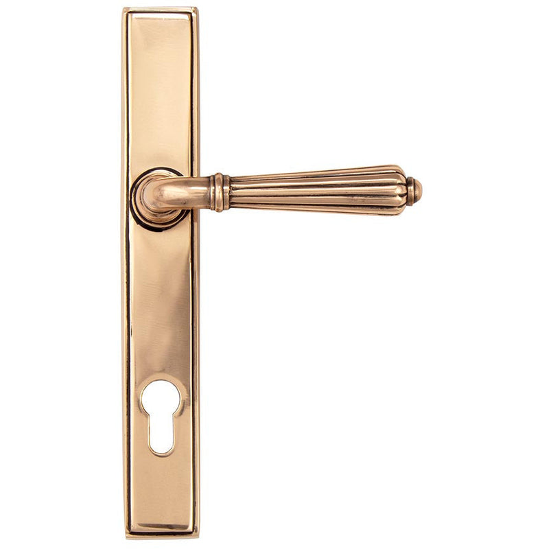 From The Anvil - Hinton Slimline Lever Espag. Lock Set - Polished Bronze - 45338 - Choice Handles