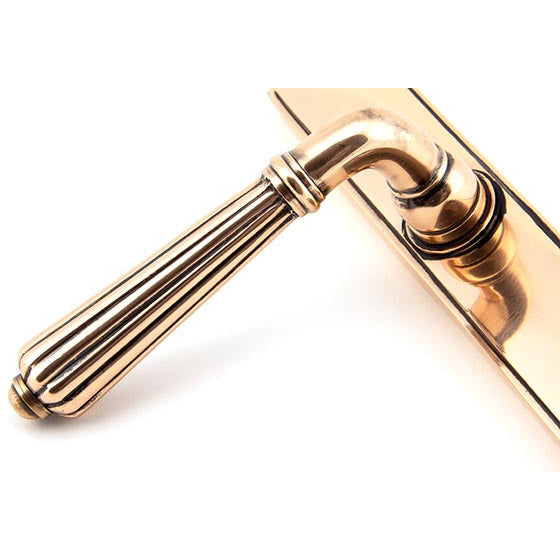 From The Anvil - Hinton Slimline Lever Espag. Lock Set - Polished Bronze - 45338 - Choice Handles