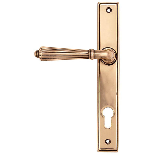 From The Anvil - Hinton Slimline Lever Espag. Lock Set - Polished Bronze - 45338 - Choice Handles