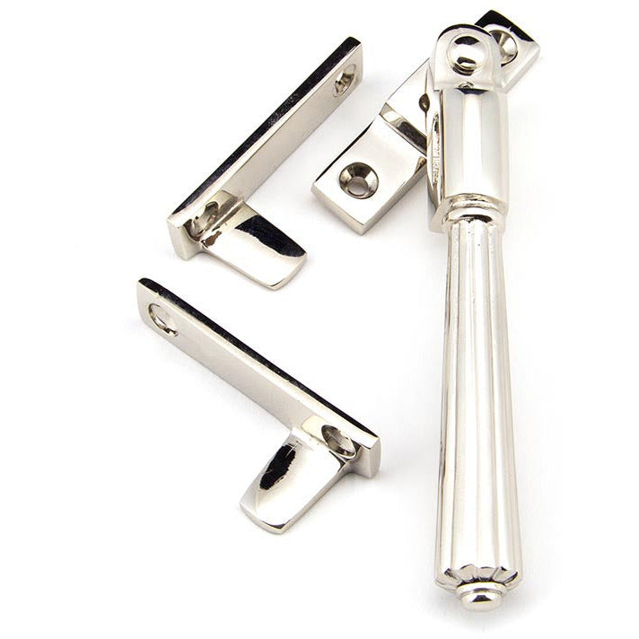 From The Anvil - Night-Vent Locking Hinton Fastener - Polished Nickel - 45346 - Choice Handles