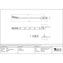 From The Anvil - 12" Hinton Stay - Aged Brass - 45361 - Choice Handles