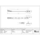 From The Anvil - 12" Hinton Stay - Aged Bronze - 45370 - Choice Handles